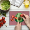 thumbnail image 4 of Avocado Cutting Board, Cut out Slice of Fresh and Healthy Avocado with Vibrant Summer Colors, Decorative Tempered Glass Cutting and Serving Board, in 3 Sizes, by Ambesonne, 4 of 5