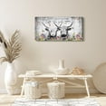 thumbnail image 5 of WFSposter Country Farmhouse Highland Cow Cattle Black And White in Watercolor Flower Wildflower Prints Painting Pictures Wall Art Wall Decor Canvas Framed Animal Artwork For Living Room Home Kitchen, 5 of 6