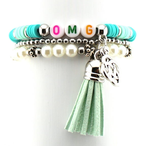 "OMG" Women's Bracelet Set - Turquoise Sea