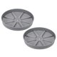 thumbnail image 1 of Bandejas de planta Uxcell, 2 piezas de bandejas de goteo redondas de plástico duradero para macetas, gris de 6 pulgadas, 1 of 5
