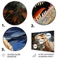 thumbnail image 3 of Designart "Pastoral Scene with a Prehistoric Dinosaur Legacy I" Animals Metal Wall Art, 3 of 5