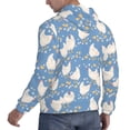 thumbnail image 6 of Picia Funny Chicken Pattern Casual Men's Hoodie - Lightweight Hooded Sweatshirt with Kangaroo Pocket, Comfortable Pullover for Everyday, Travel-Large, 6 of 7