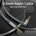 thumbnail image 3 of RIKSOIN Aux Cord, 3.5mm Stereo Audio Cable, 90 Degree Short Aux Cable 2ft Aux 3.5mm Male to Male Right Angle TRS Cable Compatible for Headphone,Tablets, Speakers, 24K Gold Plated, 3 of 6