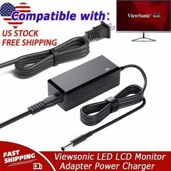 AC Adapter Compatible with Viewsonic VX2476-SMHD VS16510 LED LCD Monitor Power Supply Cord