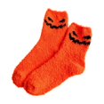 thumbnail image 2 of Halloween Fuzzy Crew Socks For Women Ghost Pumpkin Bat Pattern Fluffy Cozy Socks Soft Warm Festive Holiday Novelty Socks Multiple Print Options One Size, 2 of 6