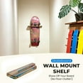 thumbnail image 5 of Skateboard Wall Mount Floating Shelf For Cruiser Street And Longboard Display With Layered Multicolored Design 10 in Wide, 5 of 5