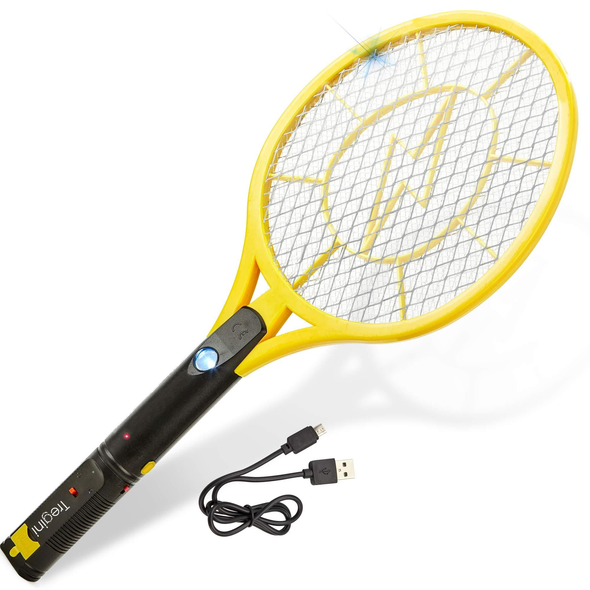 Tregini Large Electric Fly Swatter 2 Pack Rechargeable Bug Zapper Tennis Ra... 