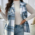 thumbnail image 5 of Xdegoge Women's Flannel Plaid Vest Sleeveless Button Dwon Dressy Casual Fashion Jackets with Pockets, 5 of 6