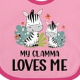 thumbnail image 4 of Inktastic Zebra My Glamma Loves Me Boys or Girls Baby Bib, 4 of 4