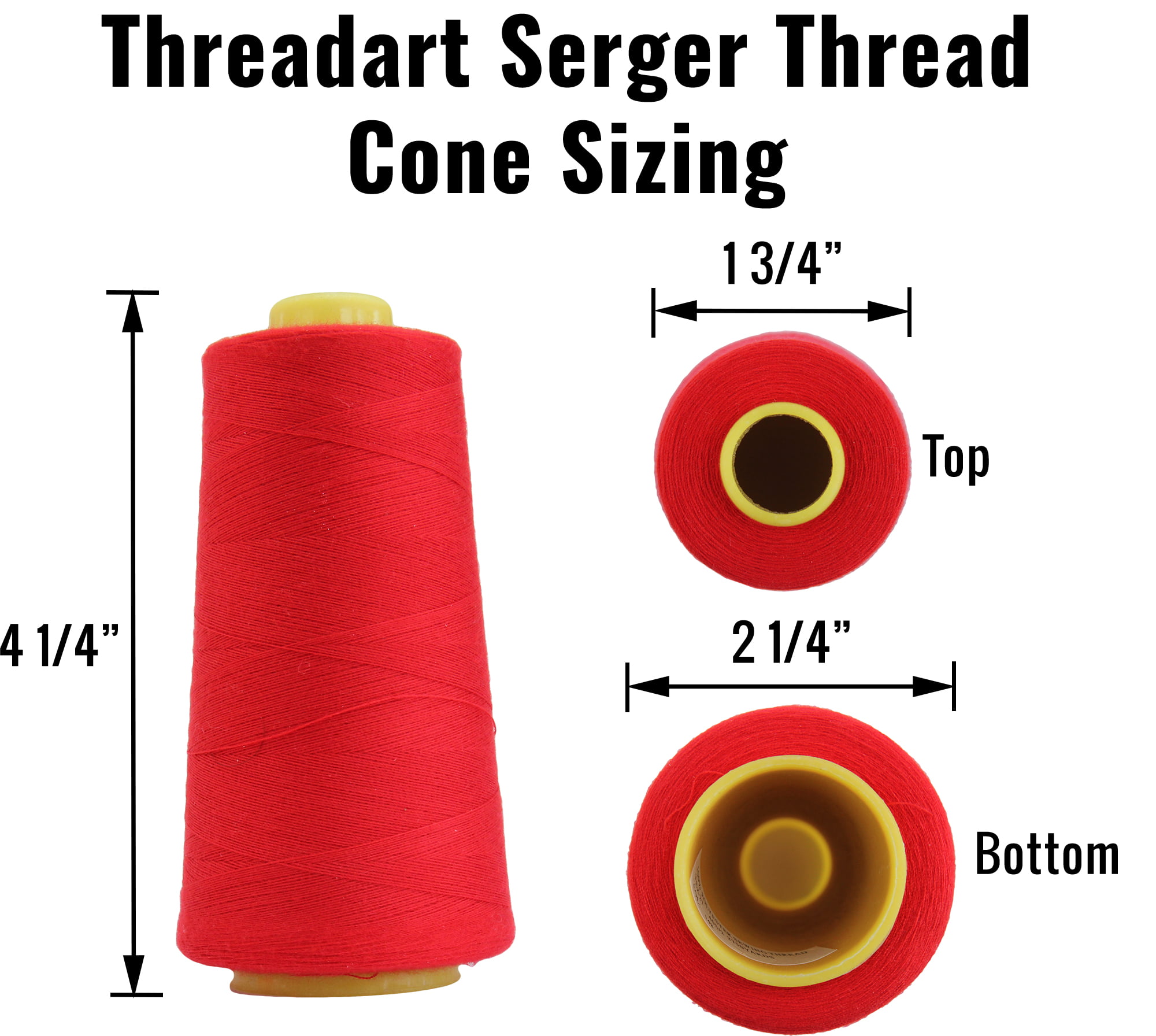 LA Linen ThreadRedAX526 6000 Yards 100 Percent Polyester Cone Serger Thread,  Red - AX526, 1 - Harris Teeter