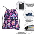 thumbnail image 3 of Pofeuu Skull mushroom colorful cute Print Drawstring Backpack Water Resistant String Bag Sports Sackpack Gym Sack with Side Pocket for Men Women, 3 of 6