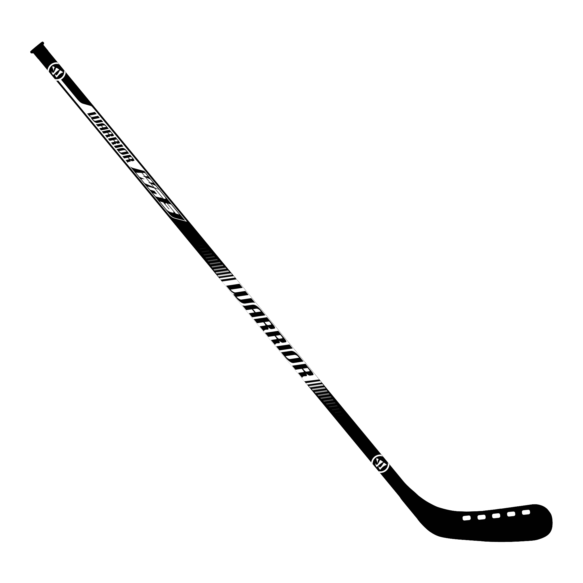Warrior Street Hockey Player Stick - Black Plastic Blade - 51" for Kids or Adults + 3PK Balls
