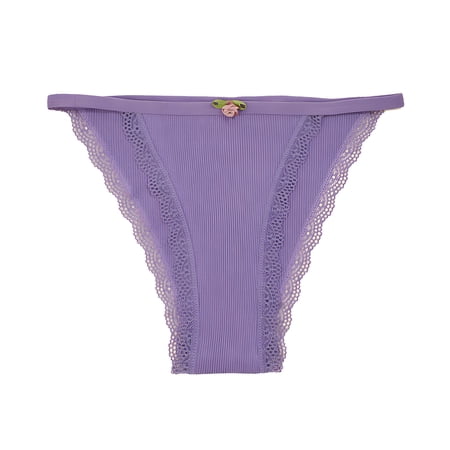 Women s Thong Seamless Lace Wavy Edge Panties Invisible Underwear Cute Flower Decoration Women Sexy Erotic Lingerie Valentine s Day Gift