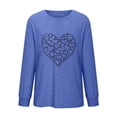 thumbnail image 5 of VKOYWKM Valentines Day T Shirts for Women Long Sleeve Romantic Love Graphic Tees Womens Tops Holiday Crew Neck Spring T Shirts Heart Top, 5 of 6