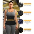 thumbnail image 4 of Vaslanda Waist Trainer for Women Lower Belly Waist Trimmer Corset Tummy Wrap Workout Sweat Belt Band Sports Sauna Suit, 4 of 6