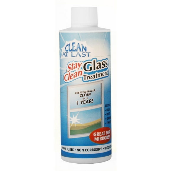 Traitement de Verre Clair et Brillant Carreaux Miroir Portes de Patio 8 Oz - (2 Pack)