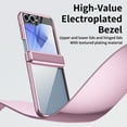 thumbnail image 5 of Clear Case for Samsung Galaxy Z Flip 5, Build in Screen Protector HD Transparent Not-Yellowing Hinge Protection Shockproof Anti-Scratch Slim Fit Phone Case Cover for Samsung Galaxy Z Flip 5, Pink, 5 of 7
