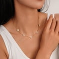 thumbnail image 3 of Turandoss 14K Gold Plated Pearl Daisy Pearl Choker Necklace for Women Dainty Charm Station Birthday Gifts Teacher Appreciation Mothers Day Graduation Gifts for Her Mom Kids Teen Girls Wife Ideas, 3 of 8