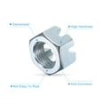 thumbnail image 4 of 5/8"-18 Hexagon Slotted Nut, Grade 6.8 Carbon Steel Hex Nuts, Silver, 1Pack, 4 of 5