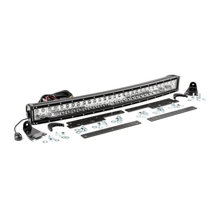 07 Chevrolet Silverado 1500 Light - Rough Country - 70624 - Dual Row LED Light Bar Hidden Grille Mount w/ 30-inch Chrome Series Curved CREE LED Light Bar for Chevrolet: 14-15 Silverado 1500 4WD/2WD