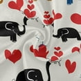 thumbnail image 3 of SKYSONIC Valentine Heart Elephant Round Tablecloth 60inch with Lace Indoor Wrinkle Free, Circular Table Cover Washable Farmhouse Tabletop for Kitchen Dining Decor, 3 of 7