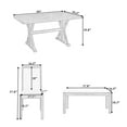 thumbnail image 7 of EUROCO Dining Room Table Set for 6,Dining Table Set with Trestle Legs,4 Upholstered Dining Chairs and Bench,Rectangle Dining Table for Small Apartment Saving Space,Natural, 7 of 7
