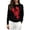 Black-1, variant on Crewneck Pullover Sweater With Lobster Pattern Casual Loose Knit Top For Fall Winter