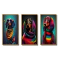 thumbnail image 2 of Designart "Snoop Dachshund with Cool Sunglasses" Animals Dog Daschund Framed Wall Art Set Of 3 - Multicolor Dog Daschund Frame Gallery Set For Office Decor, 2 of 6
