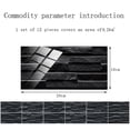 thumbnail image 1 of Adhesivos para cocina y baño, adhesivo decorativo para azulejos de cemento, adhesivo para pared, adhesivo para azulejos de pared para baño o cocina, autoadhesivo (gris negro, 12 unidades), 1 of 5