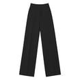 thumbnail image 4 of Work Pants Women, Audhol Women's High Waist Pleated Work Business Casual Trousers Long Straight Suit Pants Trousers Pants for Women Black XL, 4 of 5