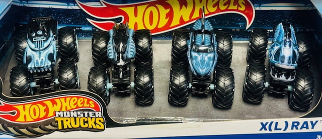 NEW 2025 Hot Wheels Monster Trucks X(L) Ray 4 Pack