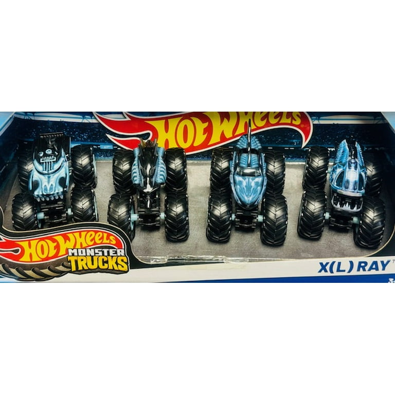 NEW 2025 Hot Wheels Monster Trucks X(L) Ray 4 Pack - Walmart.com