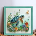 thumbnail image 2 of Hilo Algodón Ecológico Bordado Punto Cruz Con Tortugas Marinas 11CT 45x45cm, 2 of 9