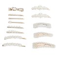 thumbnail image 1 of Clips de Pelo de Perlas, Elegante Compacto 13 Piezas Delicadas Decorativas Decorativas Duradera Clip de Cabello de Perla Falso para Bailes para La Fiesta, 1 of 7