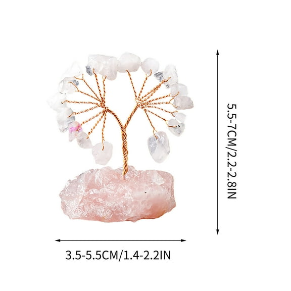 Kedshhgu Clearance Natural Colorful Crystal Stone Crushed Stone Wealth Tree Handwoven Amethyst Base Money Tree Home Decoration