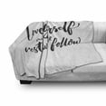 thumbnail image 3 of Saying Soft Flannel Fleece Throw Blanket, Love Yourself and the Rest Will Follow Phrase Wisdom Words, Cozy Plush for Indoor and Outdoor Use, 70" x 90", Charcoal Grey White, by Ambesonne, 3 of 6