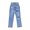 Blue, variant on Vedolay Jeans Women Casual 2023 Summer Ripped Raw Hem Denim Pants Grey,B
