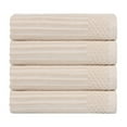 thumbnail image 2 of Superior Soho Ribbed Cotton Absorbent Bath Towel Set of 4, Ivory, 2 of 9