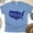 CarolinaBlue, variant on ’Merica USA T-Shirt, Funny Patriotic Map Graphic Tee, Red White Blue Shirt, White, Size L