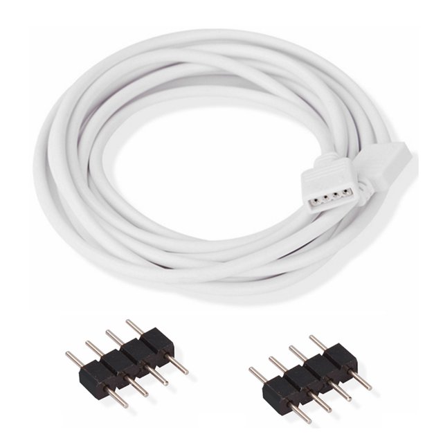 Cable de extensión de iluminación de 4 pines Cable de conector de luz de tira RGB 5050 3528 LED