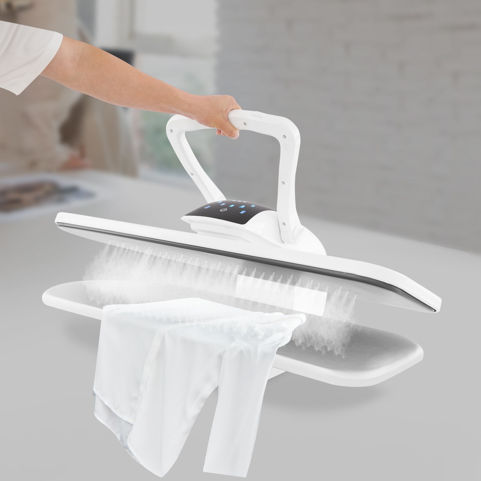 Miumaeov 36" Large Steam Iron Press, 1600W 110V Intelligent Steam Fabric Pres Machine w/Touch Screen & Voice Prompts for Sheets Curtains Clothe
