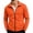 Orange, variant on WIZUTIZ Men's Solid Color Zip Up Hoodless Sweatshirt Jacket Long Sleeve Warm Pocket Outerwear For Winter Daily
