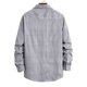thumbnail image 2 of Camisas Casuales Para Hombre Chaqueta acolchada con bolsillo de solapa cuadrada informal a la moda de otoño e invierno para hombre (Grey, L), 2 of 7