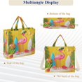 thumbnail image 6 of Corduroy Tote Bag for Women Shoulder Handbags Fashion Ladies Purses Satchel Messenger Bags A Pink Flamingo S, 6 of 8