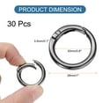 thumbnail image 2 of Uxcell 30 Pcs Trigger Spring O Rings, 0.8 Inch Round Snap Clip Small Welded Multi-Purpose Zinc Alloy Rings, Grey, 2 of 6