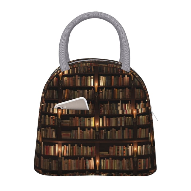 Easygdp Bookshelves Bolsa de Almuerzo Insulada Grande, Forro de Aluminio, Diseño Espacioso, a Prueba de Fugas, Ideal para Trabajo, Picnics, Viajes y Actividades al Aire Libre