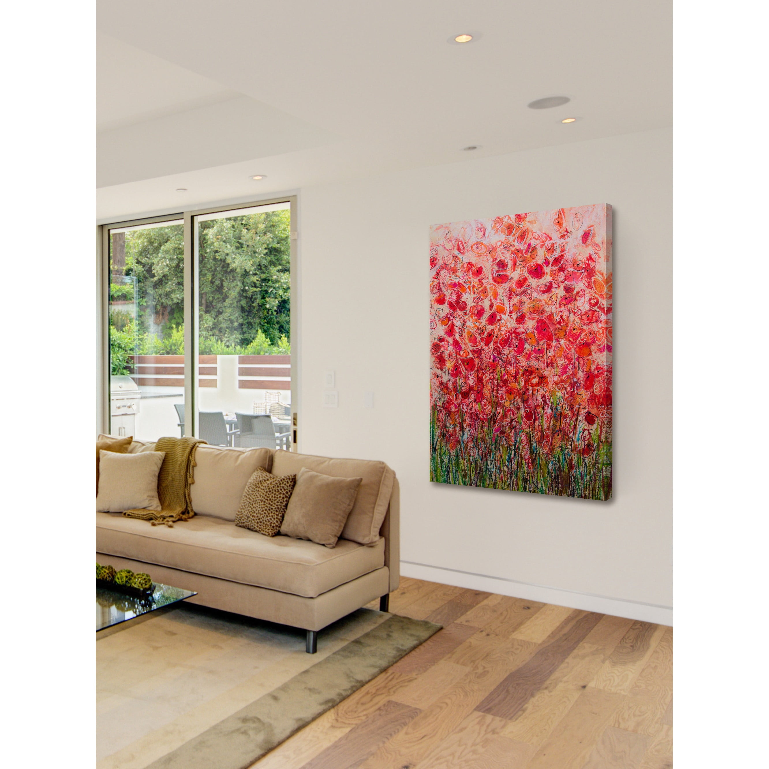 "Flowery Frenzy" Painting Print on Wrapped Canvas