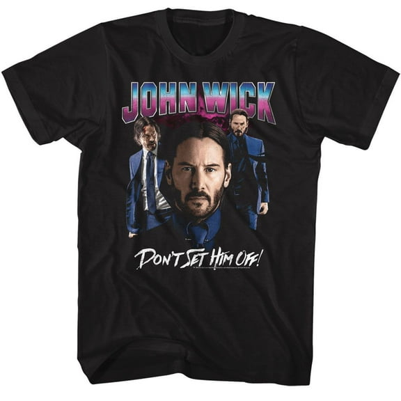John Wick Shiny Lighting No Gun Black T-Shirt