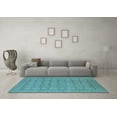 thumbnail image 3 of Ahgly Company Indoor Round Oriental Light Blue Industrial Area Rugs, 3' Round, 3 of 4