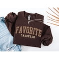 thumbnail image 2 of Favorite Daughter Sweatshirt – Leopard Print Funny Daughter Gift, Cute Sibling Humor Sweater, Best Daughter Pullover from Mom or Dad, 2 of 7